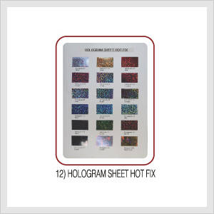 Hologram Sheet Hot Fix (Hs Code : 8308.90.... Made in Korea